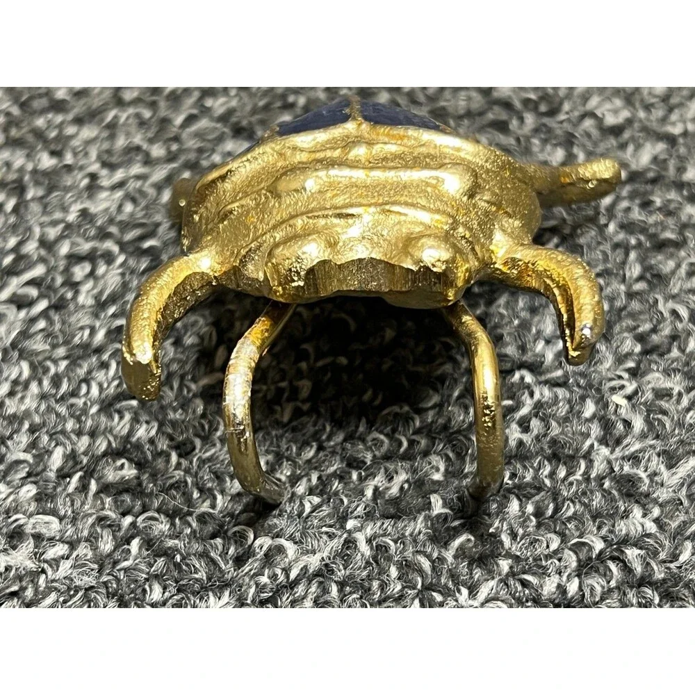 Cast Brass Egyptian Scarab Beetle Paperweight 3” - Vintage!